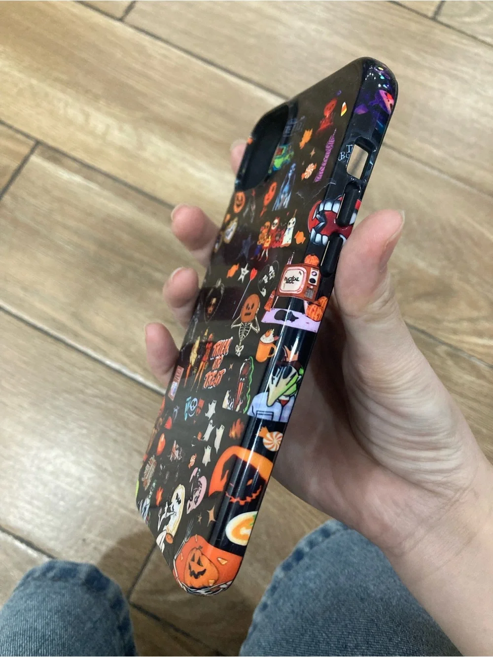 Halloween Sticker Collage Black Phone Case for iPhone